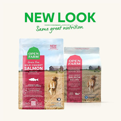 Open Farm Wild-Caught Salmon Grain-Free Dry Dog Food, Fresh Pacific Salmon Recipe with Non-GMO Superfoods and No Artificial Flavors or Preservatives, 22 lbs