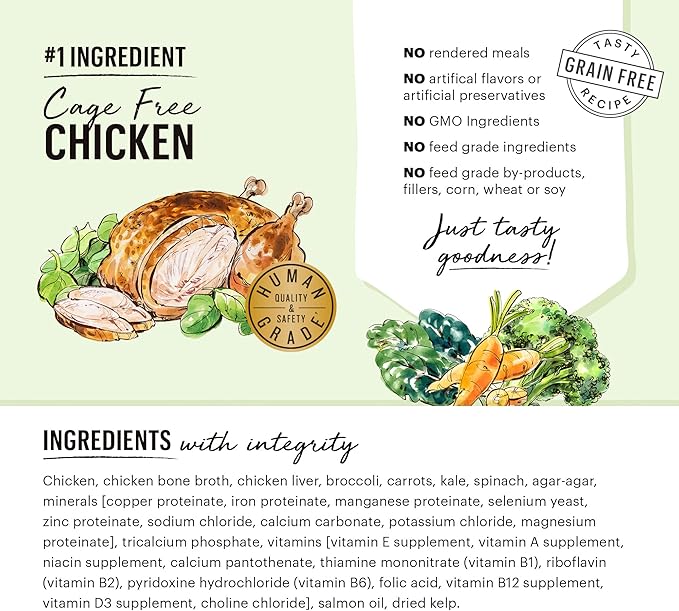 The Honest Kitchen Butcher Block Pâté: Chicken & Super Greens Wet Dog Food, 10.5 oz x6