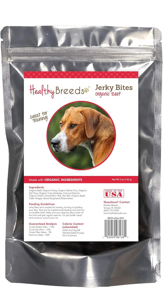 Healthy Breeds English Foxhound Jerky Bites Beef Recipe Dog Treats 5 oz