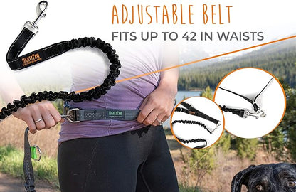 Mighty Paw Hands Free Dog Leash | Bungee Waist Leash for Dog Walking. Dog Running Leash Hands Free. Hands Free Leash for Large Dogs, Medium & Small Dogs. Dog Leash Waist Belt (36" - 48") Up To 150 lbs