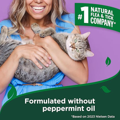 Vet’s Best Flea & Tick Home Spray Refill for Cats – Cotton Spice Scent Cat Flea & Tick Aid – Made in The USA – Flea & Tick Gentle Mist for Cats – 96oz