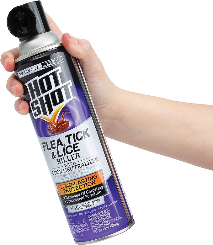 Hot Shot Flea, Tick & Lice Killer with Odor Neutralizer (Aerosol) 14 Oz (1 pack)