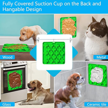 Lick Mat for Dogs Cats, Slow Feeder Pad, Dog Lick Mat, Food-Grade Silicone Treat Pad, Dry Wet Food Mat, Smell Training Slow Eating for Dogs and Cats, Boredom Anxiety Relief