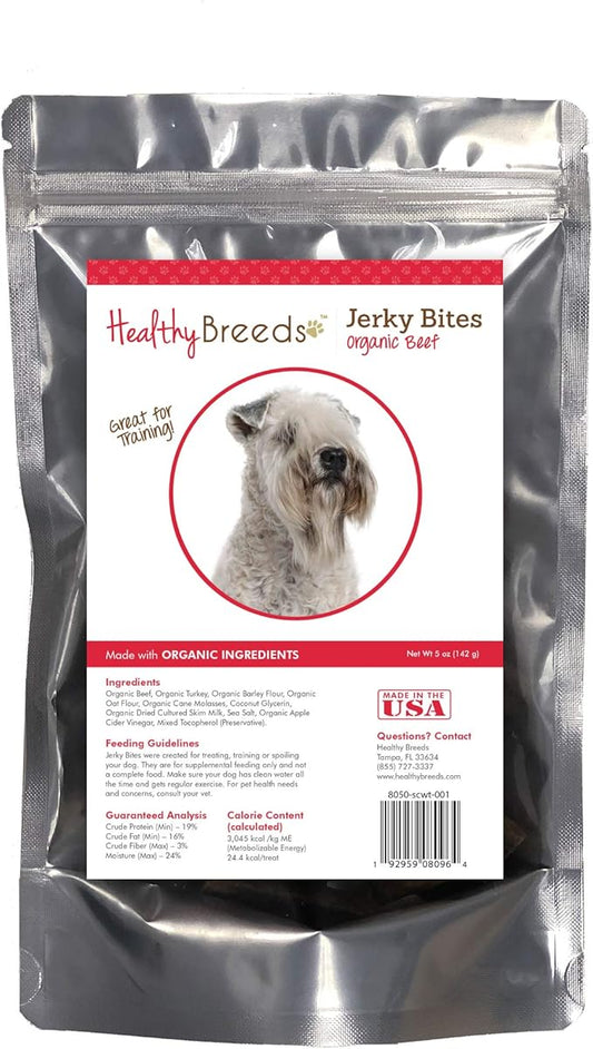 Healthy Breeds Soft Coated Wheaten Terrier Jerky Bites Beef Recipe Dog Treats 5 oz