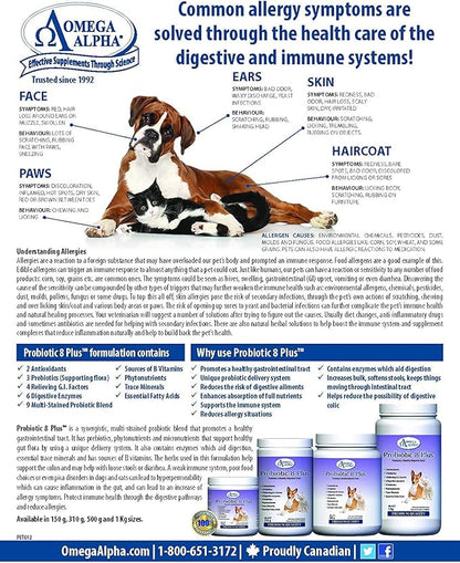 Probiotic 8 Plus Pet Probiotics | Enzymes & Fiber for Digestion | Natural Herbal Digestive Supplement |Reduces Indigestion | Specially for Cat & Dogs (1kg,1000g)