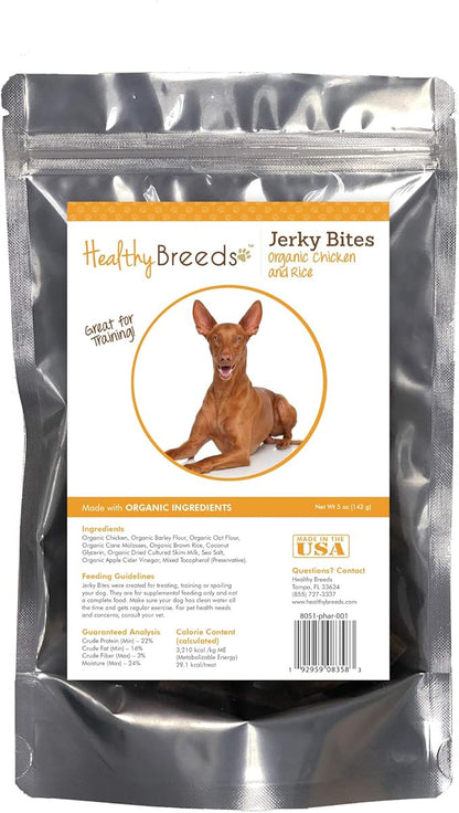 Healthy Breeds Pharaoh Hound Jerky Bites Chicken & Rice Recipe Dog Treats 5 oz