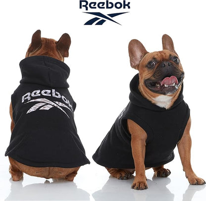 Reebok Dog Hoodie – Fleece Dog Sweater with Leash Hole, Cold Winter Dog Sweatshirt for Small Medium and Large Dogs, Premium Dog Fall Sweater Pullover Hoodie, Cozy Warm Perfect Dog Christmas Outfit