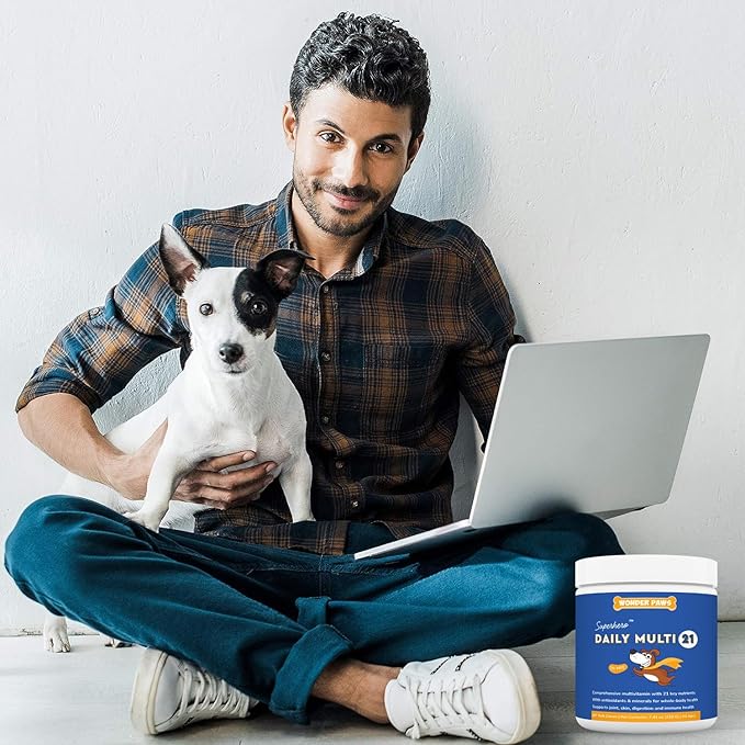 Premium Multivitamin for Dogs Daily Multi for Immune, Mood, Joint, Skin, Heart & Digestive Health - 21 in 1 Dog Multivitamins for Optimal Health Essential - 60 Multivitamin Dog Chews