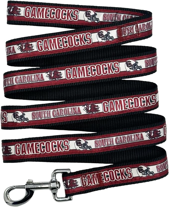 Pets First Collegiate Pet Accessories, Dog Leash, South Carolina Gamecocks, Large