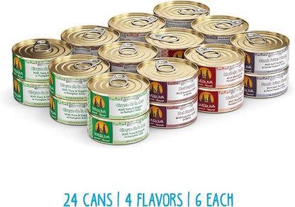 Weruva Classic Dog Food, Variety Pack, Chicken Free, Just 4 Me, Wet Dog Food, 5.5oz Cans (Pack of 24)
