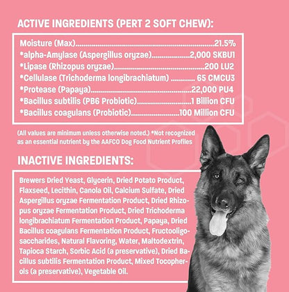 Advanced Probiotics for Dogs - Probiotic Soft Chew for Upset Stomach, Diarrhea & Constipation Relief - Promotes Happy Gut, Happy Dog - 60 ct