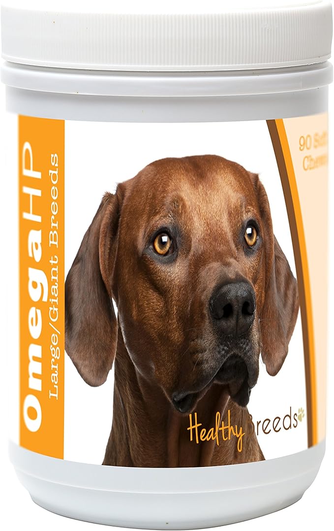 Healthy Breeds Rhodesian Ridgeback Omega HP Fatty Acid Skin and Coat Support Soft Chews 90 Count