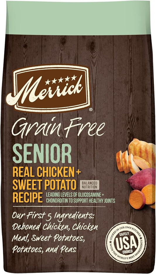 Merrick Senior Dry Dog Food with Real Meat 10 Pound (Pack of 1)