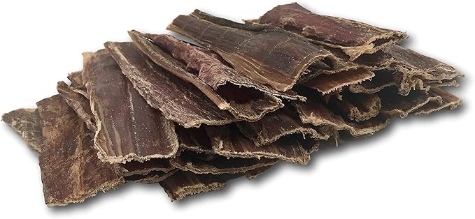 Top Dog Chews - 5" - 6" Buffalo Beef Tendon Taffy, 30 Pack, Beef Jerky Dental Treats for Dogs - Organically Sourced, Single Ingredient Dog Treat, for Small, Medium, or Large Dogs