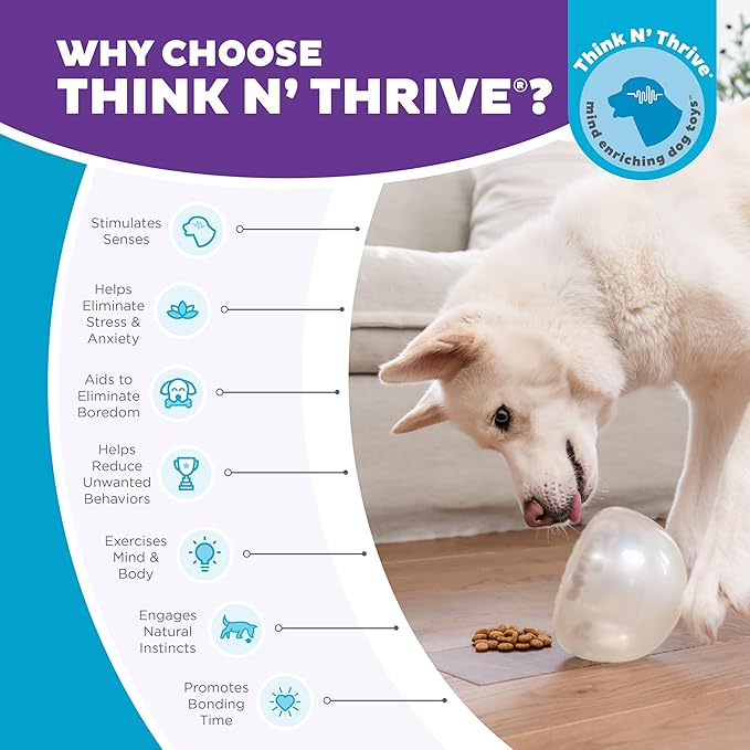 Outward Hound Snoop Interactive Treat Dispensing Dog Toy, Large, White