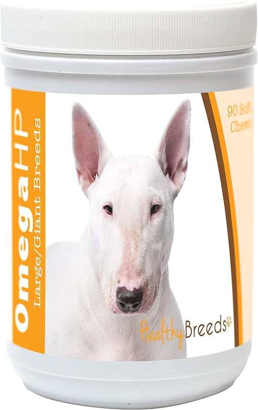 Healthy Breeds Bull Terrier Omega HP Fatty Acid Skin and Coat Support Soft Chews 90 Count
