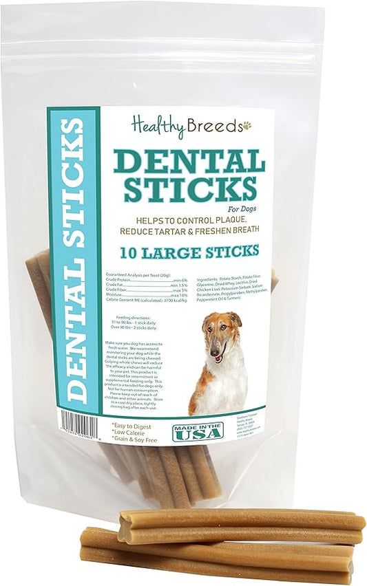 Healthy Breeds Borzois Dental Sticks Large 10 Count