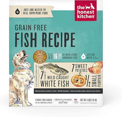 The Honest Kitchen Dehydrated Grain Free Fish Dog Food, 4 lb Box