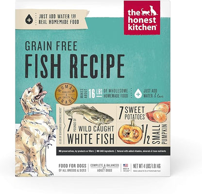 The Honest Kitchen Dehydrated Grain Free Fish Dog Food, 4 lb Box