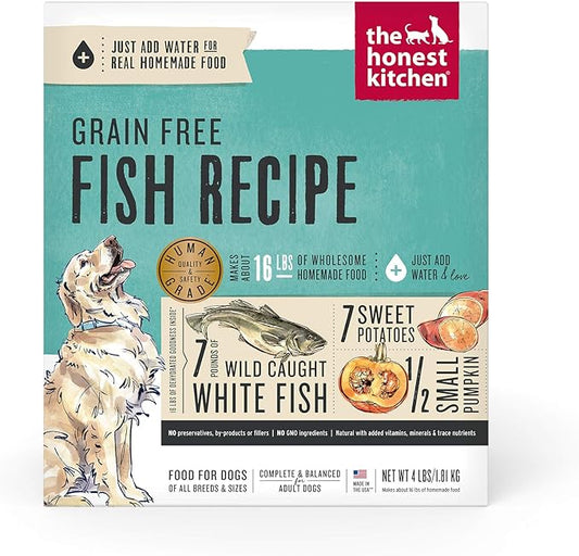 The Honest Kitchen Dehydrated Grain Free Fish Dog Food, 4 lb Box