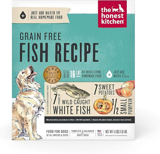 The Honest Kitchen Dehydrated Grain Free Fish Dog Food, 4 lb Box