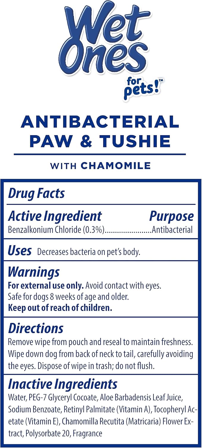 Wet Ones Mixed 18 Piece Bundle of Human & Pet Wet Wipes, Tropical Splash Scent| 10 Packs Antibacterial Wipes, 20 Ct Plus 8 Packs for Pets Paw & Tushie Dog Wipes, 30ct