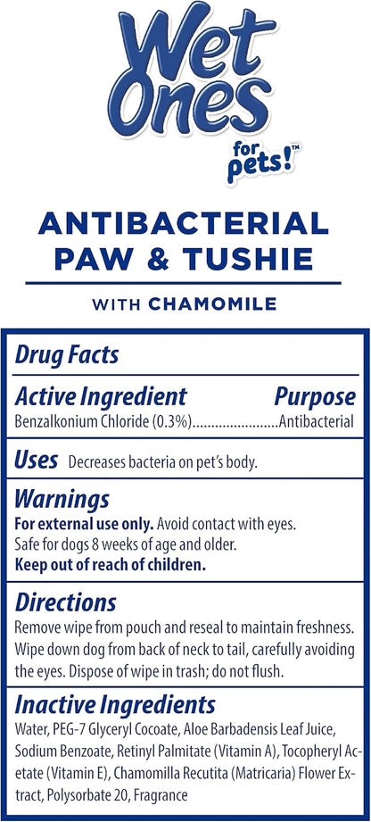 Wet Ones Mixed 18 Piece Bundle of Human & Pet Wet Wipes, Tropical Splash Scent| 10 Packs Antibacterial Wipes, 20 Ct Plus 8 Packs for Pets Paw & Tushie Dog Wipes, 30ct