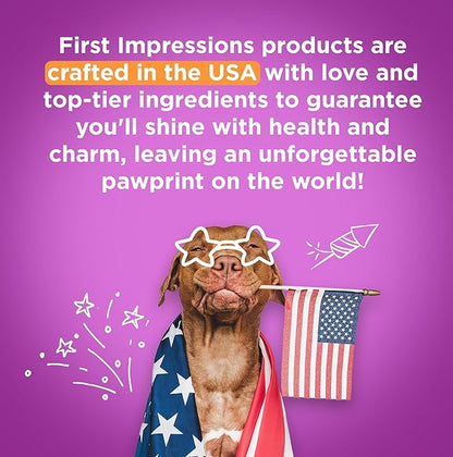 First Impressions No Scoots, Good Poops for Dogs - Tasty Soft Chews for Healthy Anal Gland and Digestion, High in Fiber for Dogs - with Beet Pulp, Psyllium Husk, and Pumpkin - 60 ct