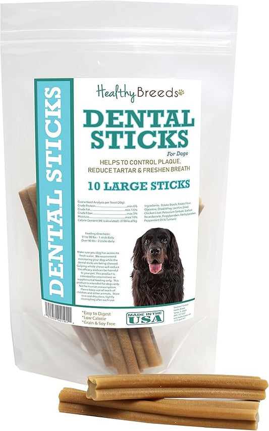 Healthy Breeds Gordon Setter Dental Sticks Large 10 Count