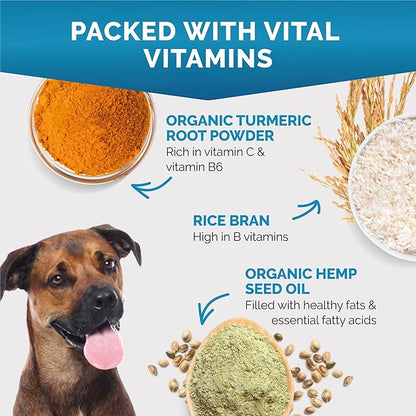 Premium Care Glucosamine Chews for Dogs with Hemp - Hip and Joint Health Supplement for Mobility Support - Dog Glucosamine Chews with Hemp for Dogs- 120 Hemp Treats