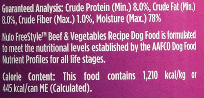 Nulo Grain Free Canned Wet Dog Food (13 oz, Beef) - 12 Cans