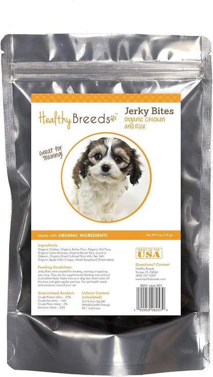 Healthy Breeds Cavachon Jerky Bites Chicken & Rice Recipe Dog Treats 5 oz
