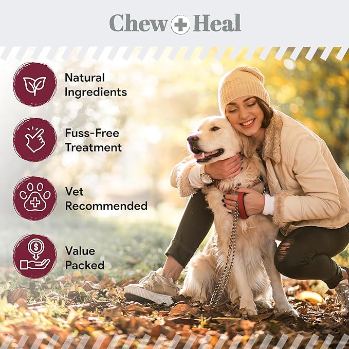 Chewable Flea and Tick Prevention for Dogs - 180 Soft Chews - Natural Defense, Made in USA - Small & Large Dogs - Gluten-Free, GMO-Free, Corn-Free