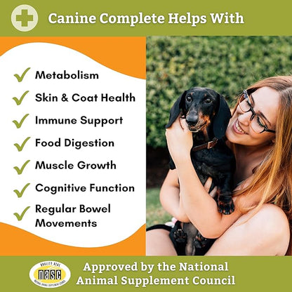 Wholistic Pet Organics Canine Complete: Organic Pumpkin Supplement for Dogs 1lb - Pumpkin Powder for Dogs - Fiber Supplement for Dogs - USDA Certified Organic - Supports Digestion, Heart & Gut Health