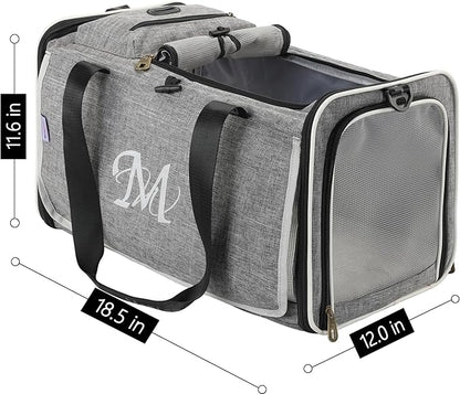 Cat and Dog Carrier,Pet Carrier for Small Medium Cats Puppies up to 15 Lbs,Soft Cat Carrier with Small Top Bag for Travel