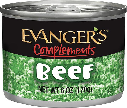 Evanger's Grain Free Beef For Dogs & Cats - 24, 6 oz cans