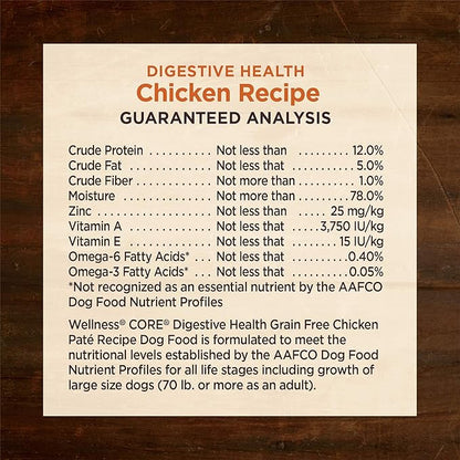 Wellness CORE Digestive Health Chicken Grain Free Wet Dog Food, 13 Ounce Can (Pack of 12)