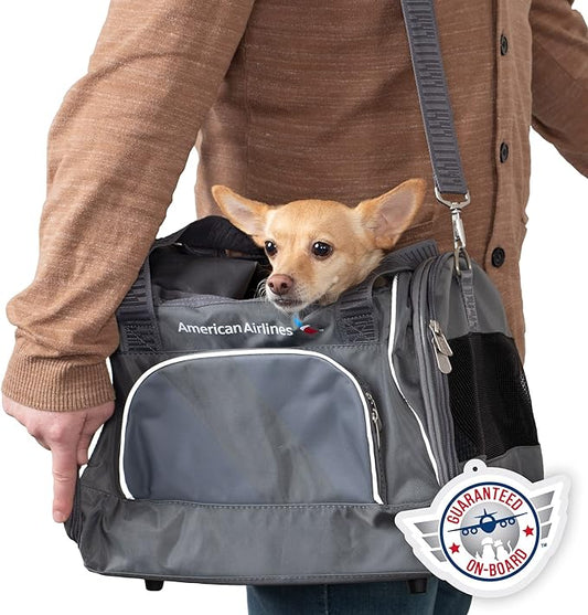 Sherpa American Airlines Travel Pet Carrier, Airline Approved & Guaranteed On Board - Charcoal Gray, Medium