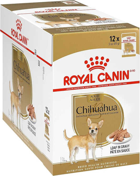 Royal Canin Breed Health Nutrition Chihuahua Adult Loaf in Gravy Wet Dog Food, 3 oz pouch (12-count)