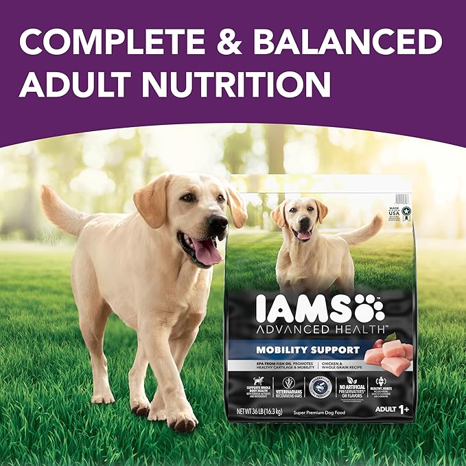 Advanced Health Mobility Support Chicken and Whole Grain Recipe Adult Dry Dog Food, 36 lb. Bag