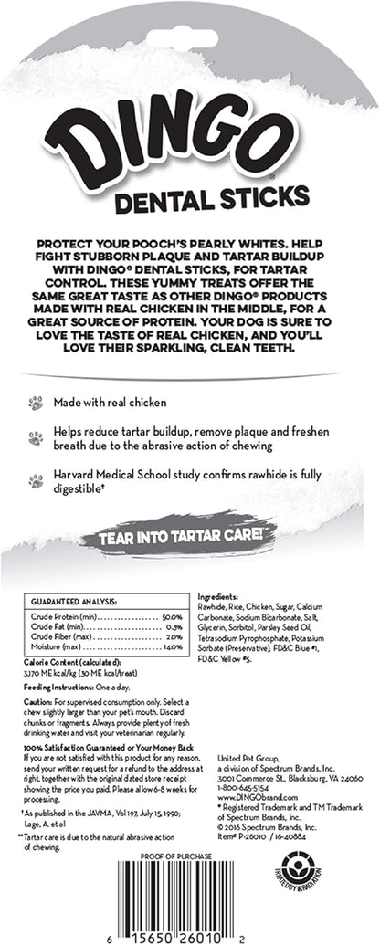 Dingo Tartar And Breath Dental Sticks For All Dogs, 10-Count