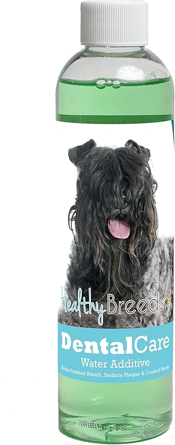 Healthy Breeds Dog Dental Care Water Additive for Kerry Blue Terrier - Helps Freshen Breath, Reduce Plaque & Control Tartar - Mint Flavor - 8 oz