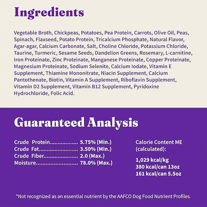 Halo Garden of Vegan Adult Wet Dog Food, Plant-Based, 13oz Can (Pack of 12)