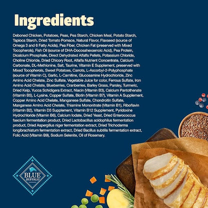 Blue Buffalo Freedom Grain-Free Senior Dry Dog Food, Provides Energy To Stay Active, Made in the USA With Natural Ingredients, Chicken & Potatoes, 4-lb. Bag
