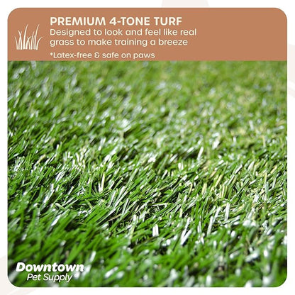 Downtown Pet Supply Replacement Dog Potty Grass, 30 x 40 - Washable Synthetic Grass Pad for Dogs, Suitable as Indoor or Outdoor Grass Pee Turf - Dog Housebreaking Supplies