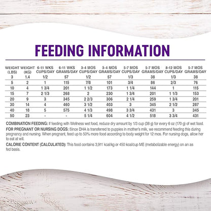 Wellness Complete Health Dry Puppy Food, Chicken, Salmon & Oatmeal, 15-Pound Bag