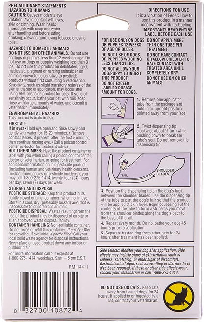 Hartz UltraGuard Plus Topical Flea & Tick Prevention for Dogs and Puppies - 31-60 lbs, 3 Monthly Treatments