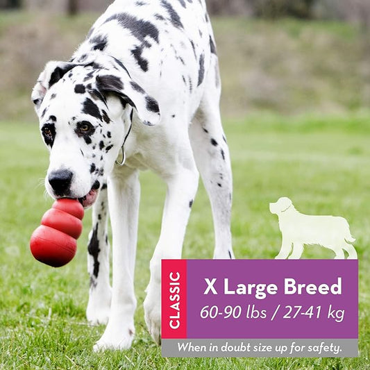 KONG Classic Stuffable Dog Toy - Fetch & Chew Toy for Dogs - Treat-Filling Capabilities & Erratic Bounce for Extended Play Time - Durable Natural Rubber Material - for Extra Large Dogs