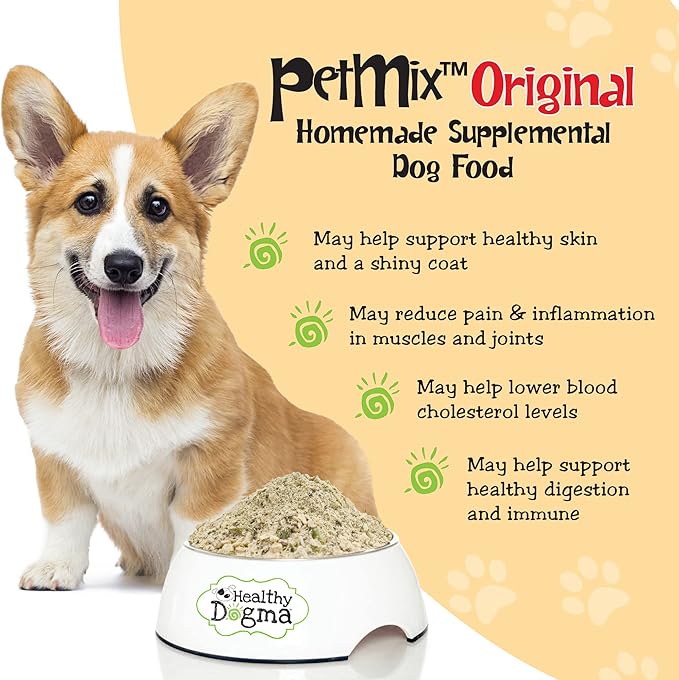 Healthy Dogma - PetMix Dehydrated Dog Food for Allergies, Joint Support & Mobility - Grain Free, Raw, Homemade Dog Food (Original, 2 lbs)