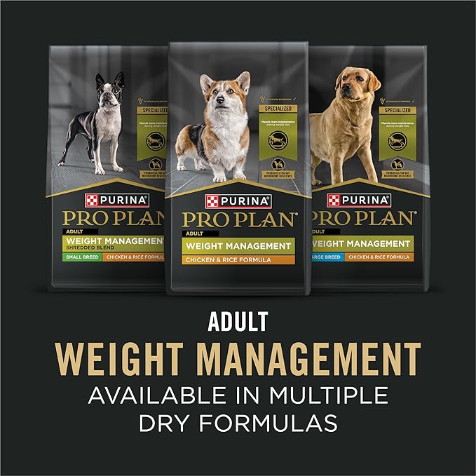 Purina Pro Plan Weight Management Chicken and Rice Entree Morsels in Gravy Wet Dog Food - (Pack of 12) 13 oz. Cans